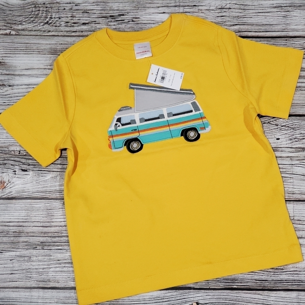 Hanna Andersson Beach Wagon Embroidered T-Shirt Size 5 NWT